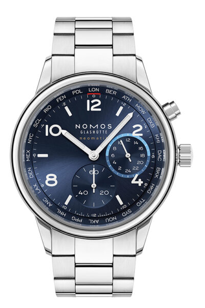 NOMOS Glashütte Club Sport neomatik Worldtimer blue R.790